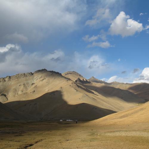 Françoise MONTAUD : Paysage Kirghize